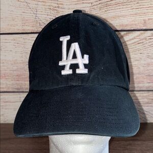 Pre Owned Black LA Logo Baseball Cap 47’ Brand Adjustable